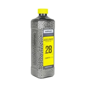 Valken Accelerate 0.28g BBs, 5000 CT., White, 6mm, 5000 count