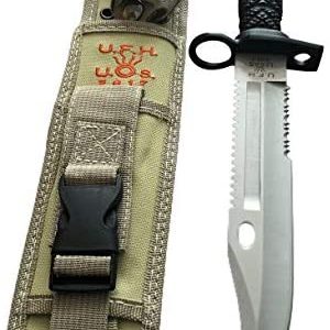 HOLYEDGE D2 tactical fixed blade knife with Kydex sheath profile