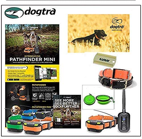 dogtra 4 dog pathfinder mini gps track and train system for smaller breed dogs get 2 free replacement strap and flea comb